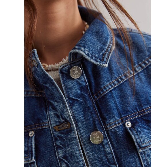 new FREE PEOPLE Jade Denim Jacket  253 - Picture 4 of 5